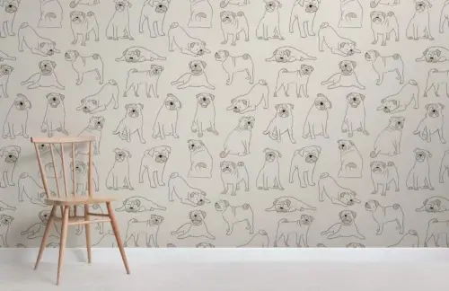 Pug Pattern Dog Wallpaper1 Fotor Fotor